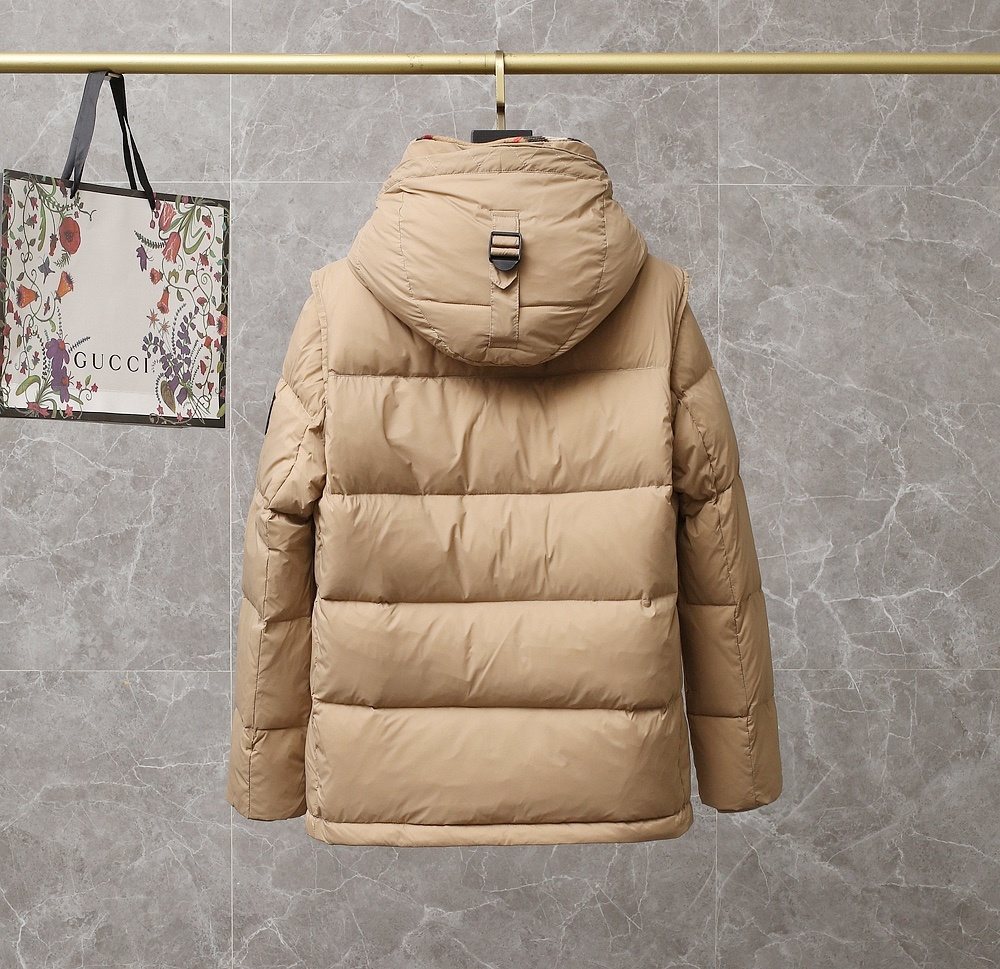 Burberry Hooded Short Down Jacket — back