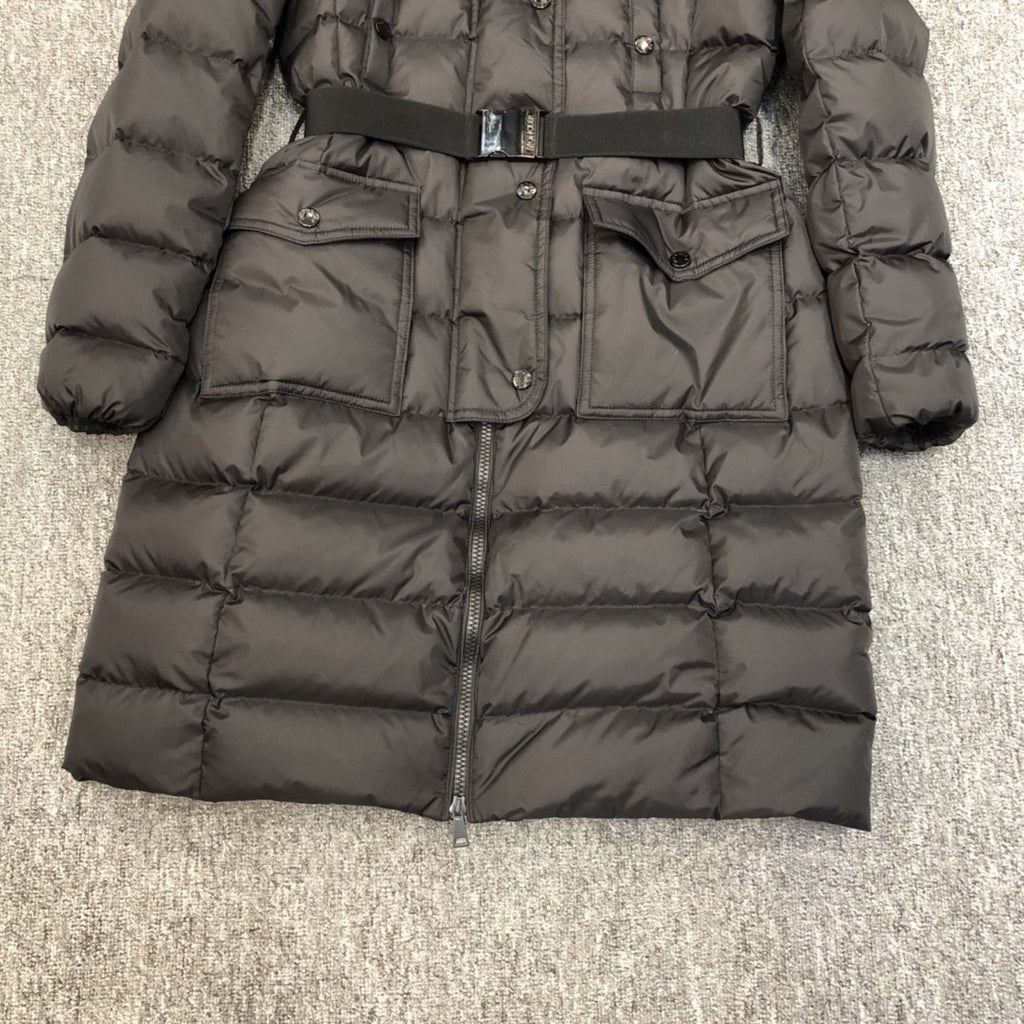 Moncler Women's Hooded Long Down Coat — front