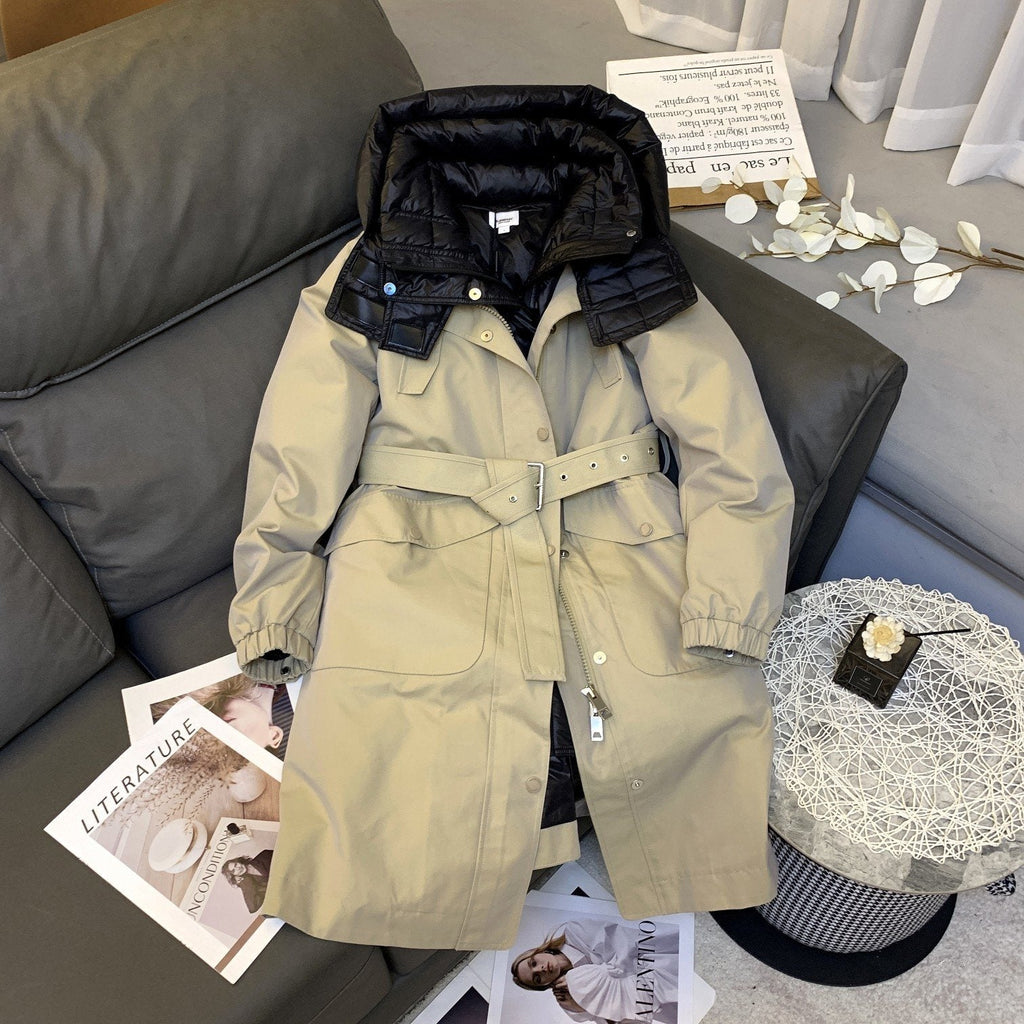 Burberry Hooded Detachable Two-Piece Long Down Jacket — hero