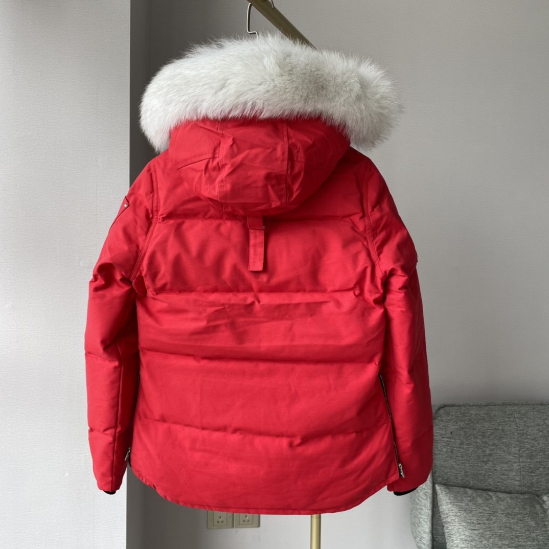 Moose Knuckles Women's Fur-Trim Hood Short Down Jacket — back