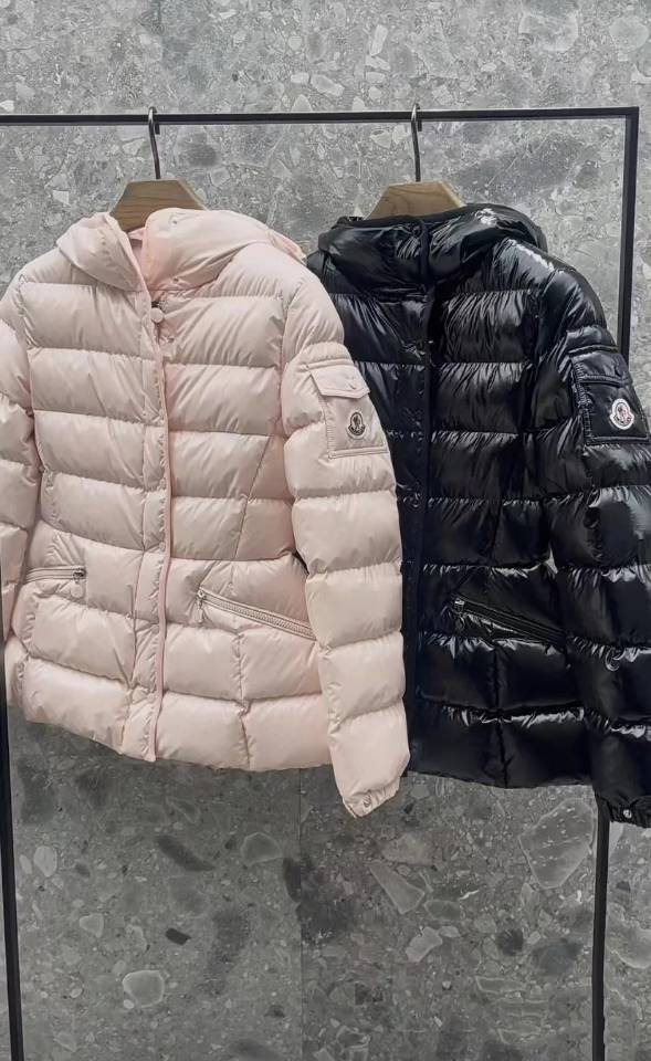 Moncler Women's Hooded Glossy Puffer Coat — comparison