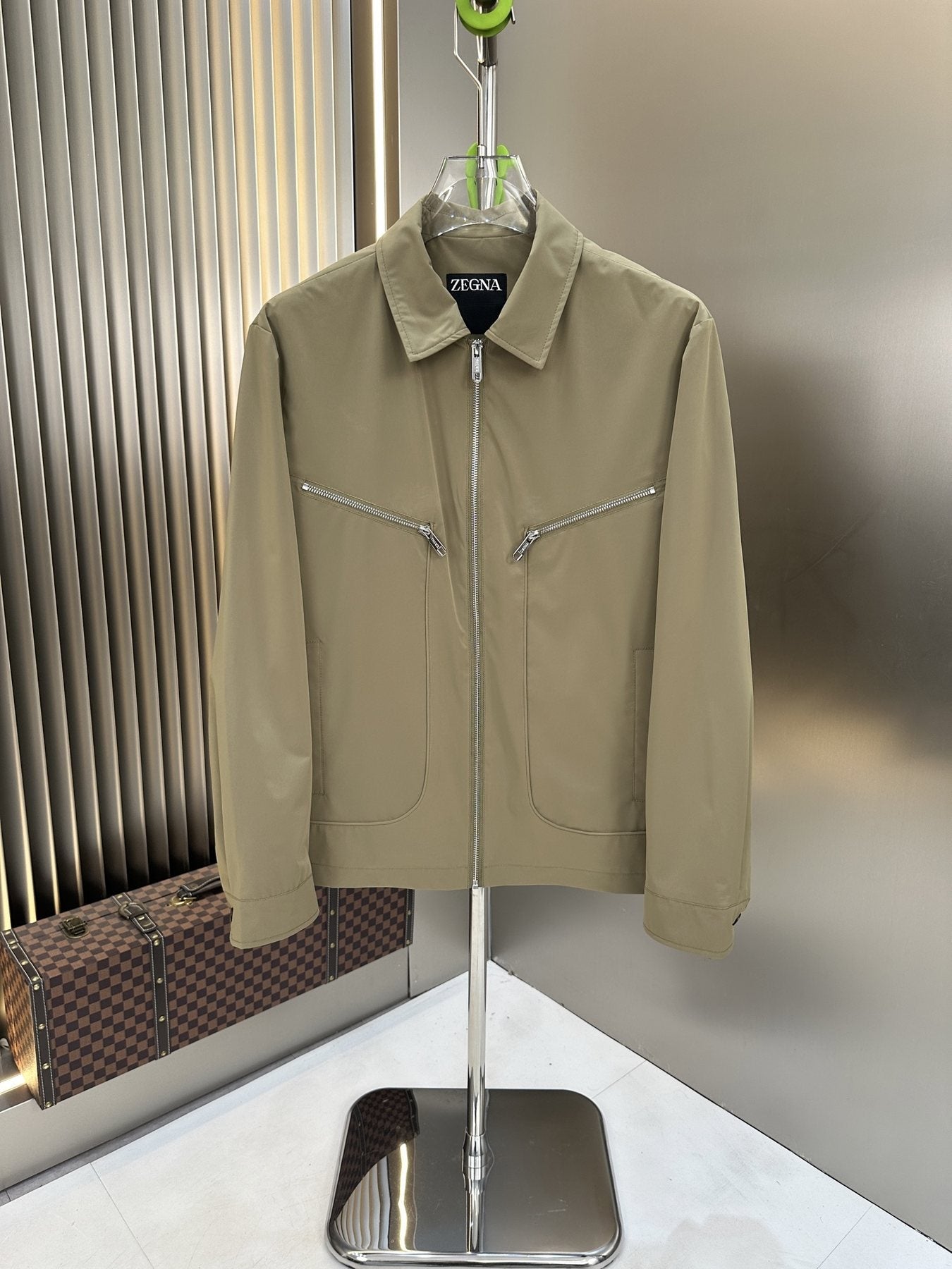Zegna Zip-Front Collared Jacket — front