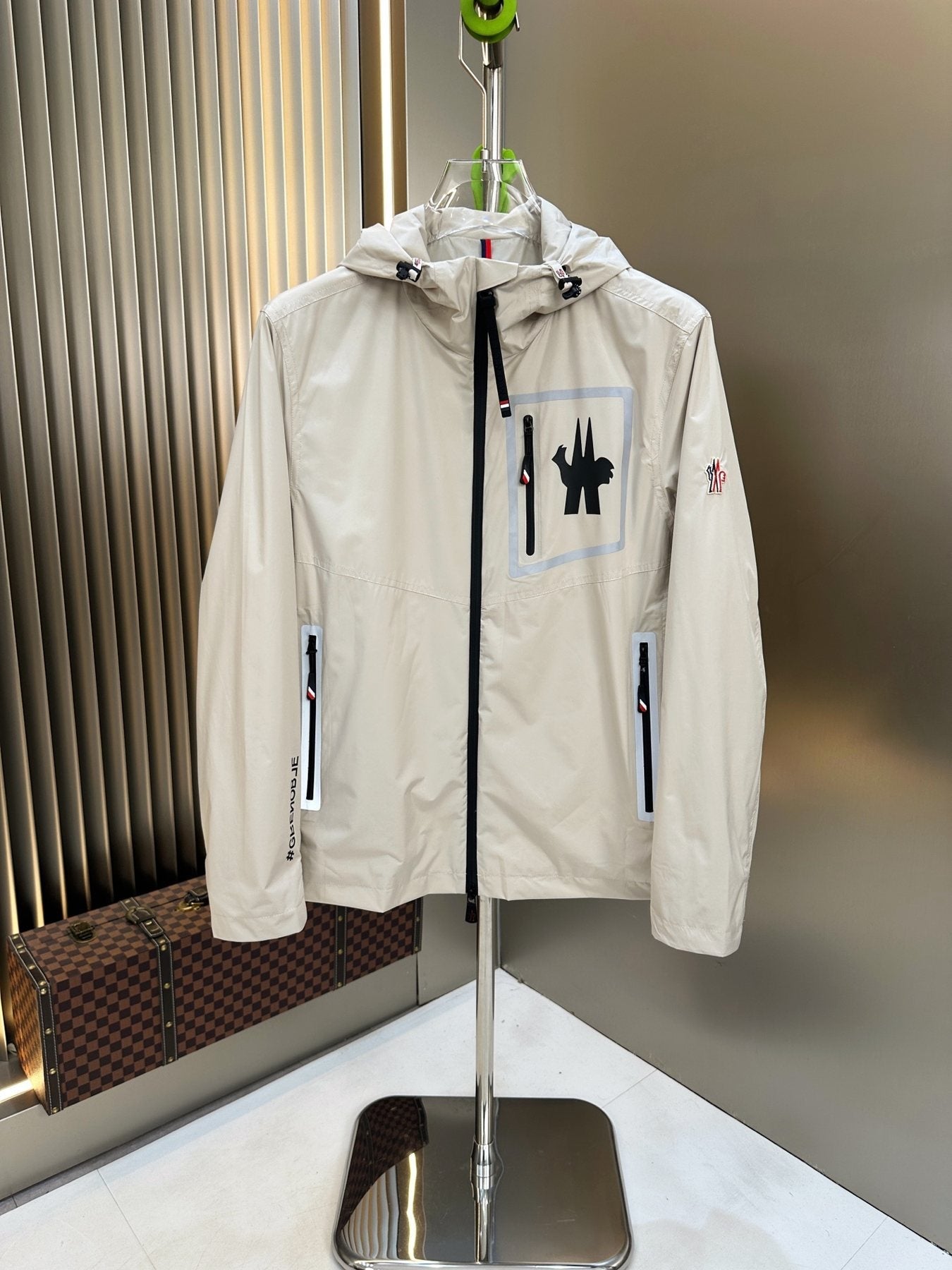 Moncler Hooded Graphic Zip Jacket — front