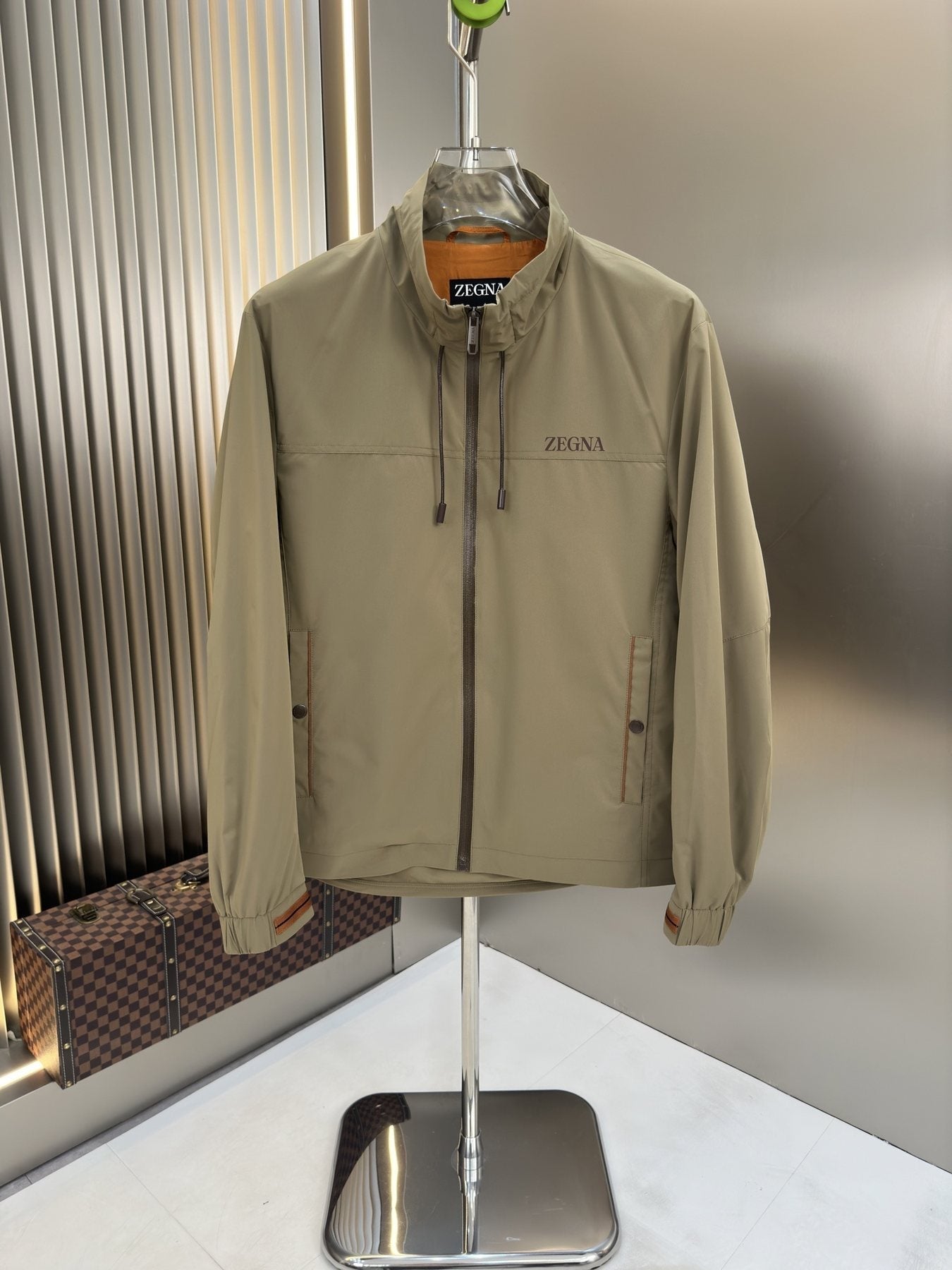 Zegna Stand-Collar Zip Jacket — front