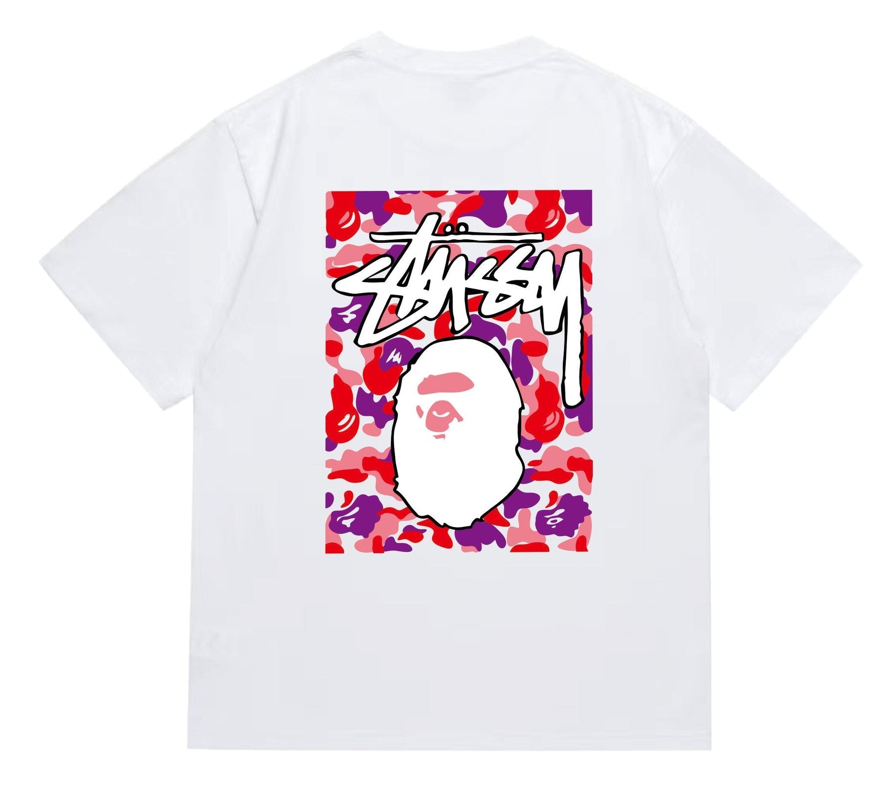 BAPE Warm Camo Ape Graphic Short-Sleeve T-Shirt — back