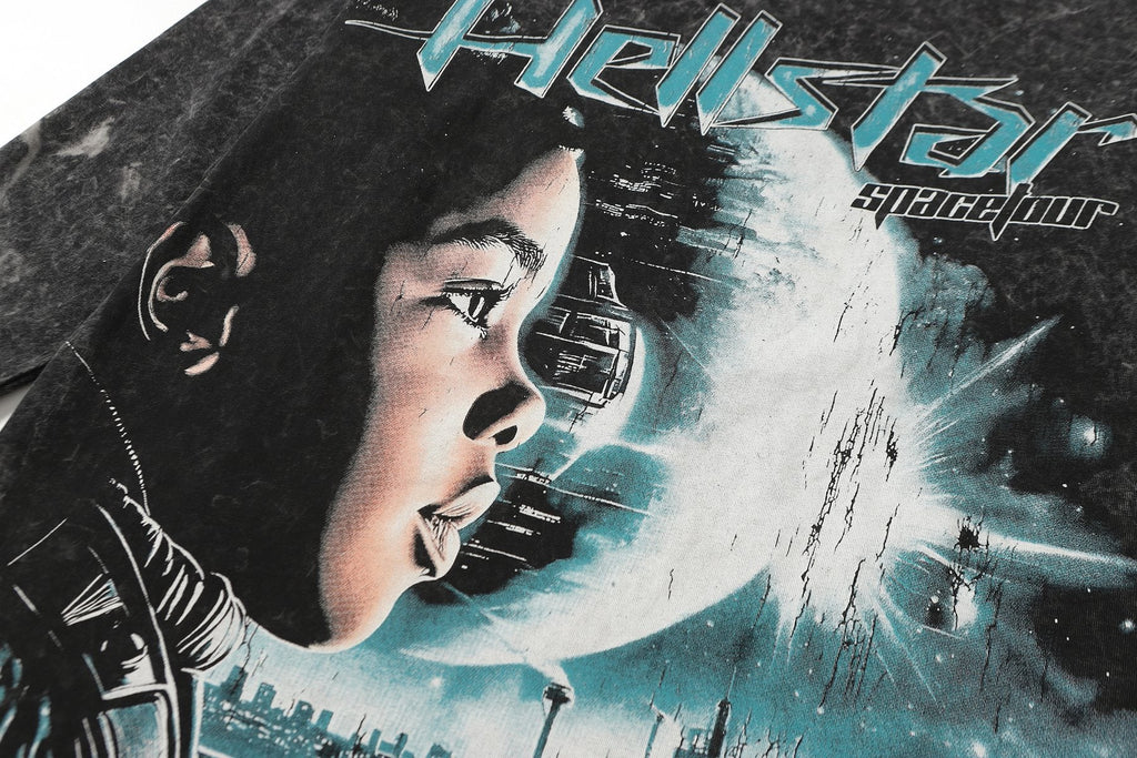 Hellstar The Future Is Yours Acid Wash Long-Sleeve T-Shirt — detail