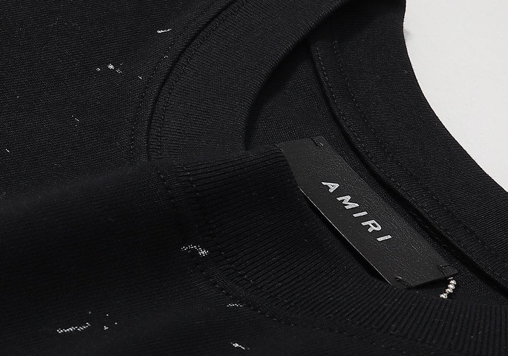 AMIRI Distressed Crackle Graphic T-Shirt — neck_label
