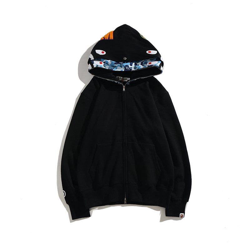 BAPE Shark Camo Full-Zip Hoodie — front