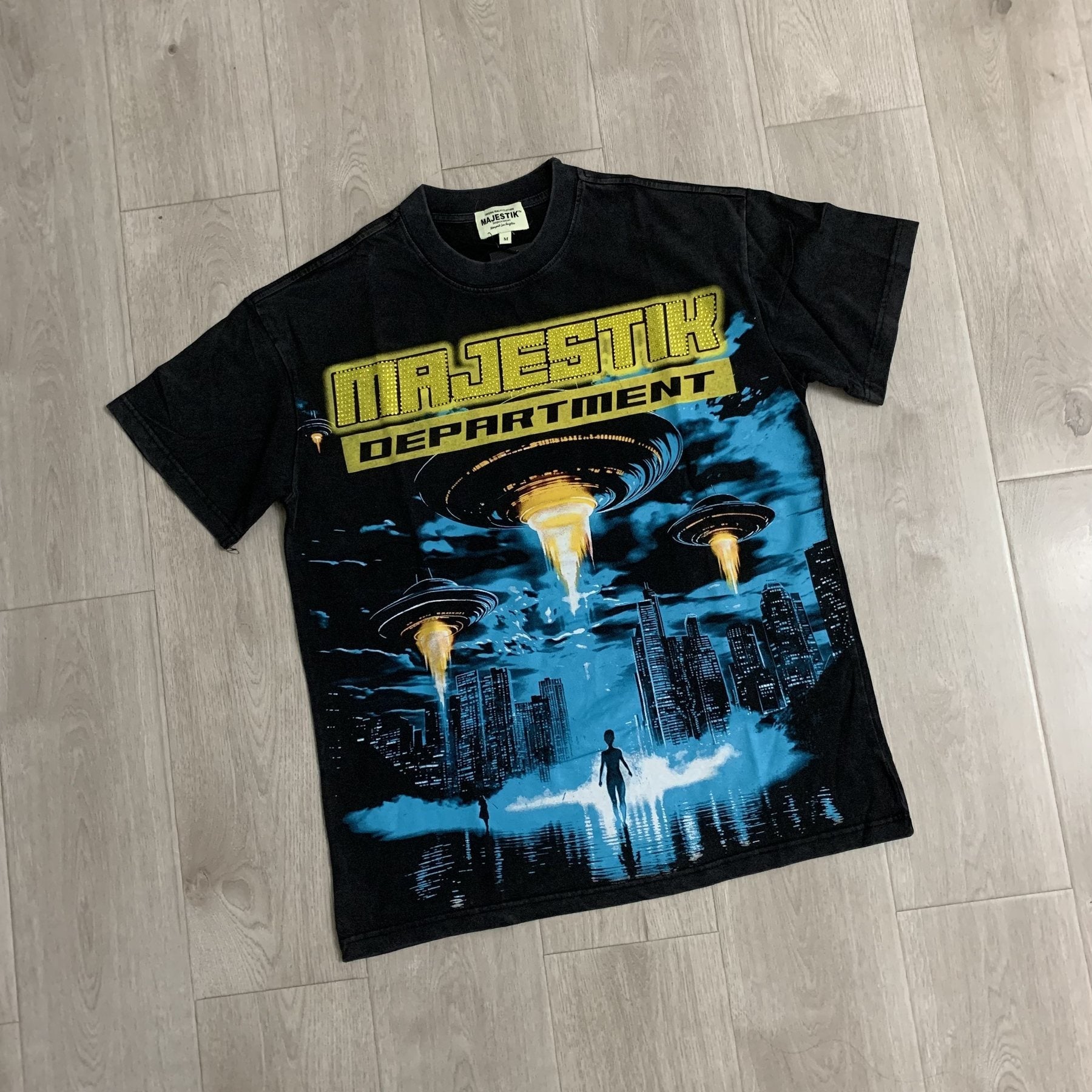 MAJESTIK UFO City Graphic Short-Sleeve T-Shirt — front