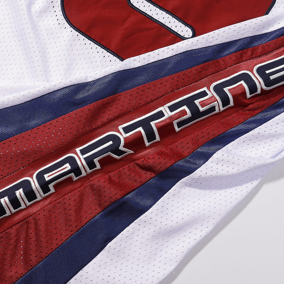 Supreme E2030 Number Graphic Mesh Jersey T-Shirt — detail