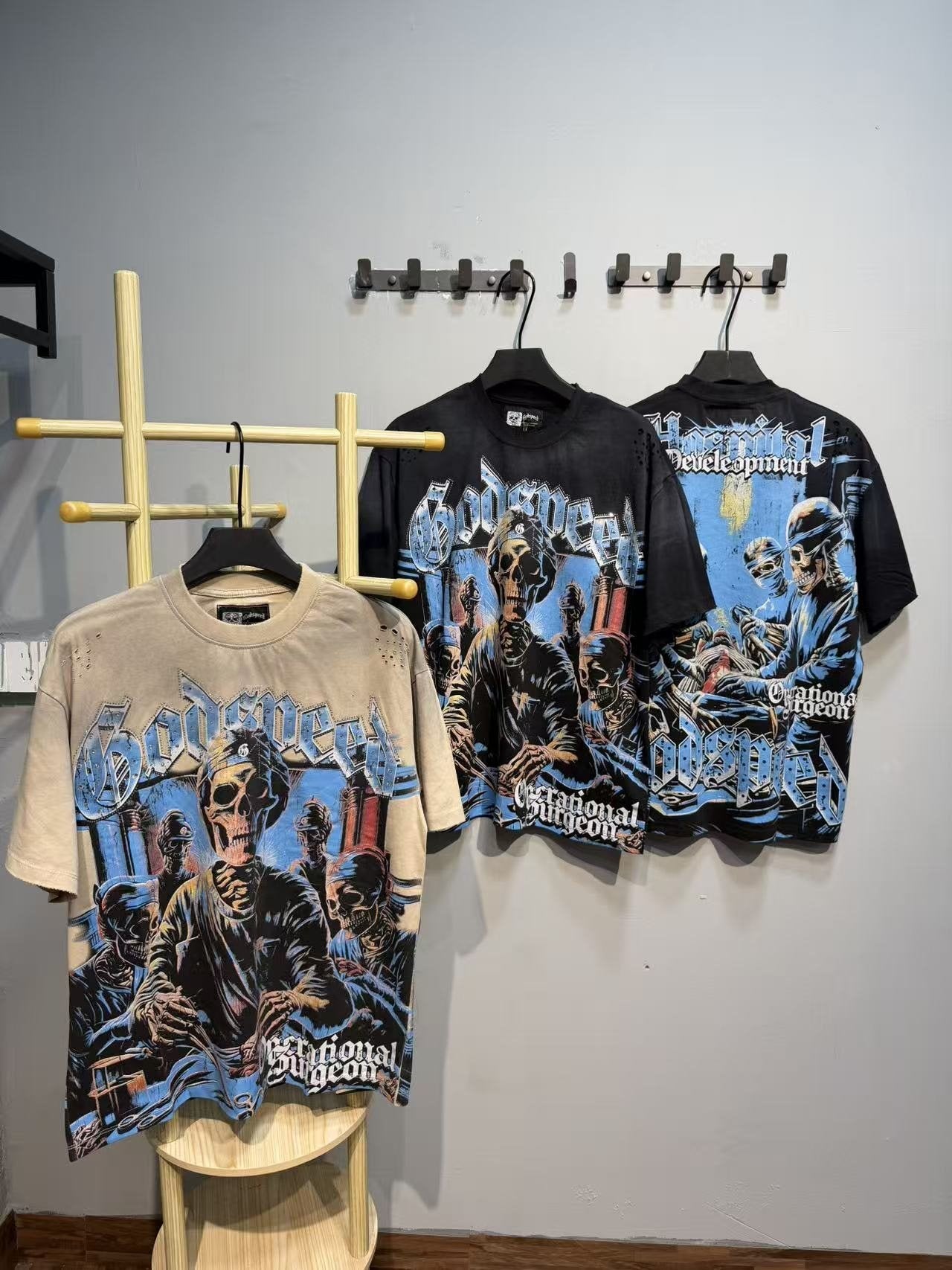 Godspeed Operational Surgeon Distressed Graphic T-Shirt — comparison