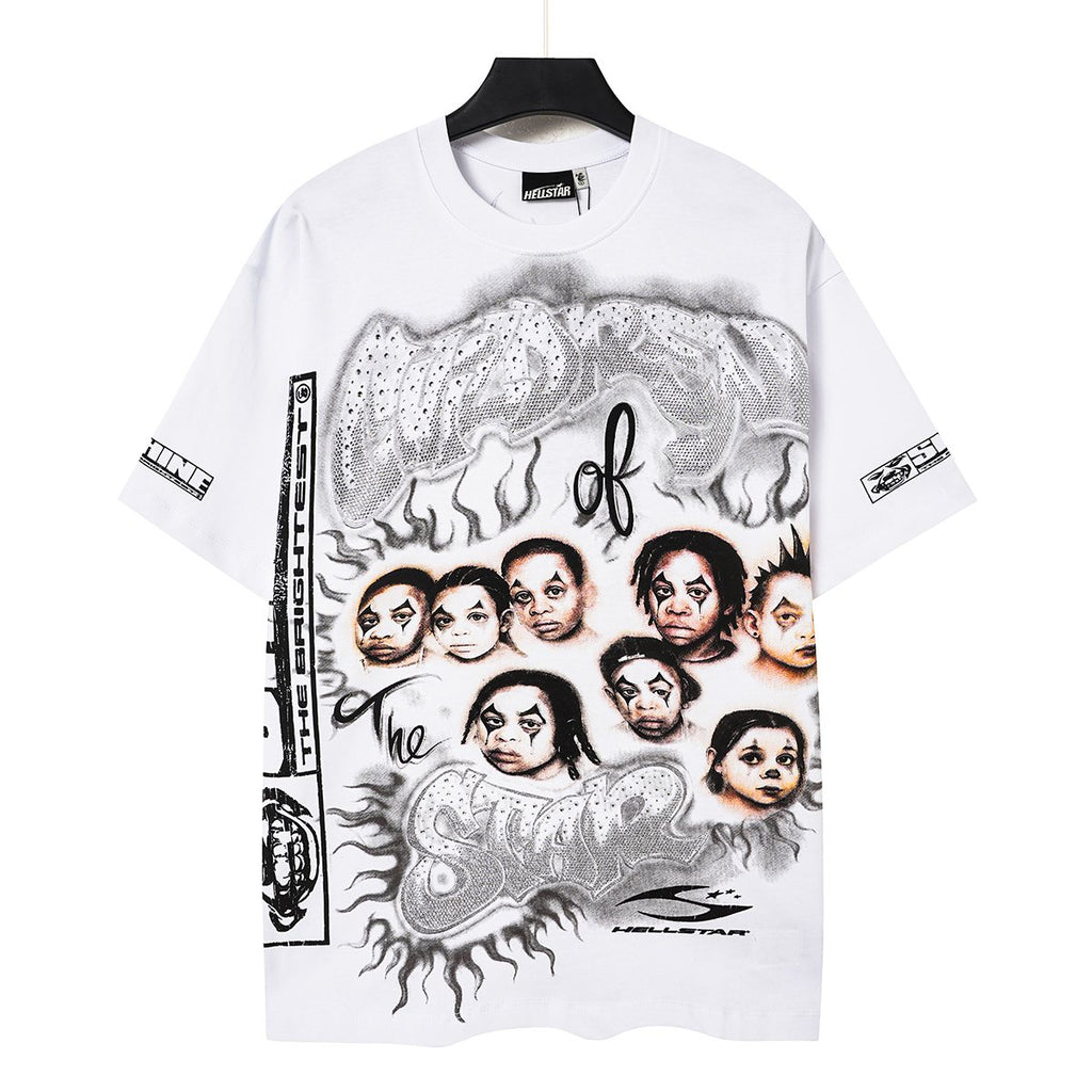 Hellstar Redemption Rhinestone Graphic T-Shirt — front