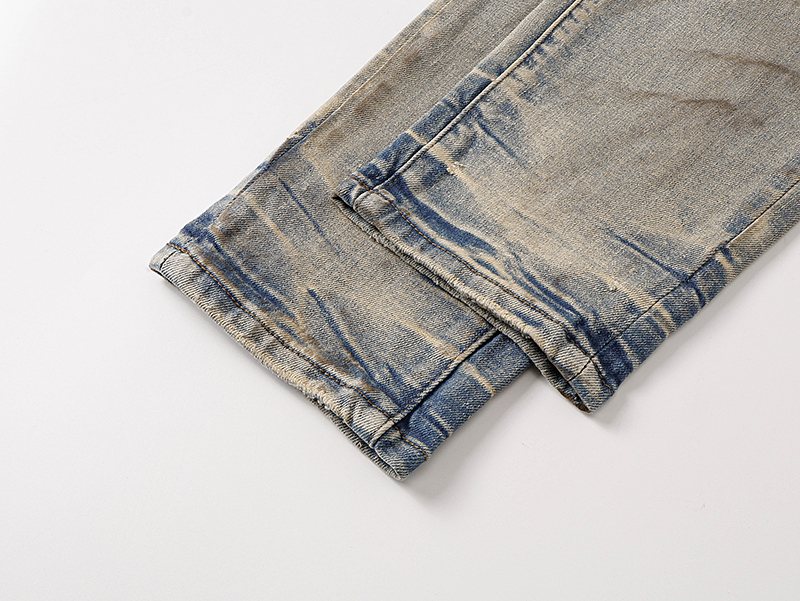 Purple Brand Light Blue Distressed Jeans — detail
