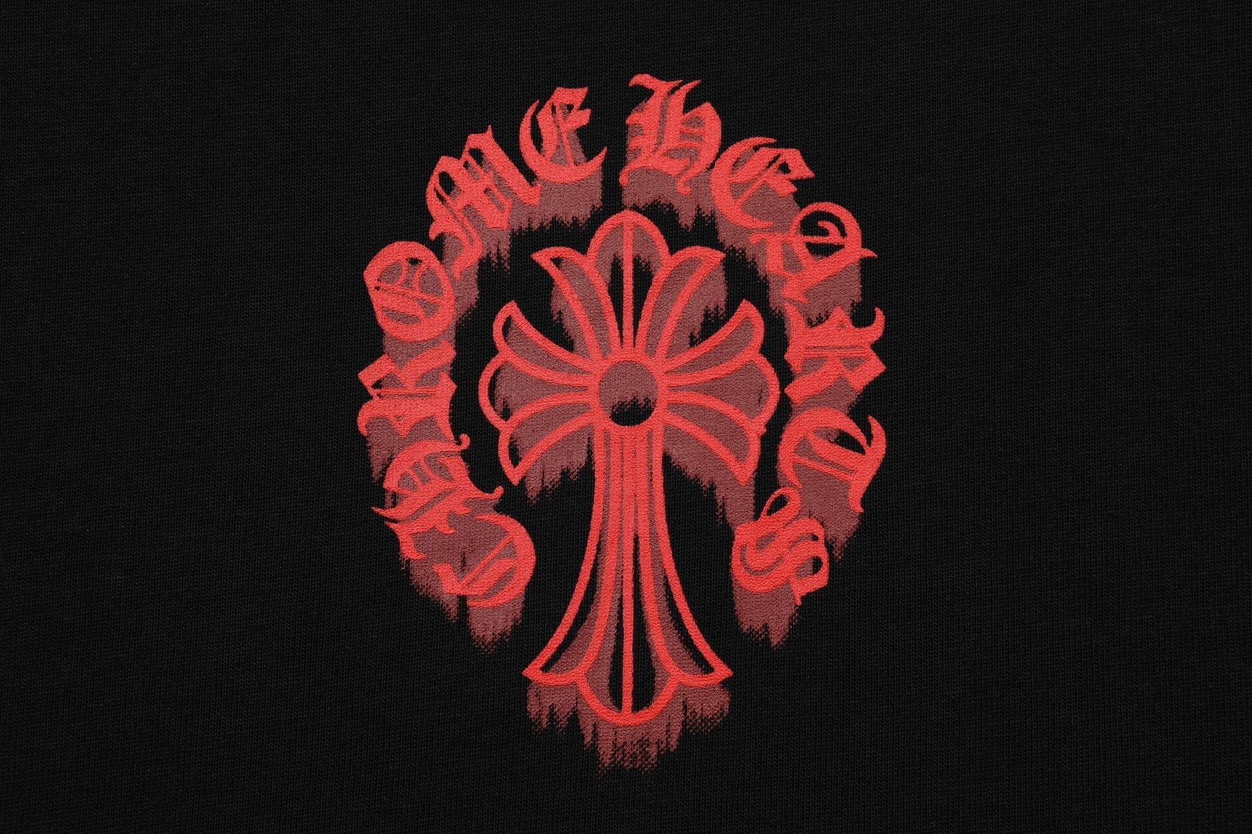 Chrome Hearts Red Cross Graphic Short-Sleeve T-Shirt — detail