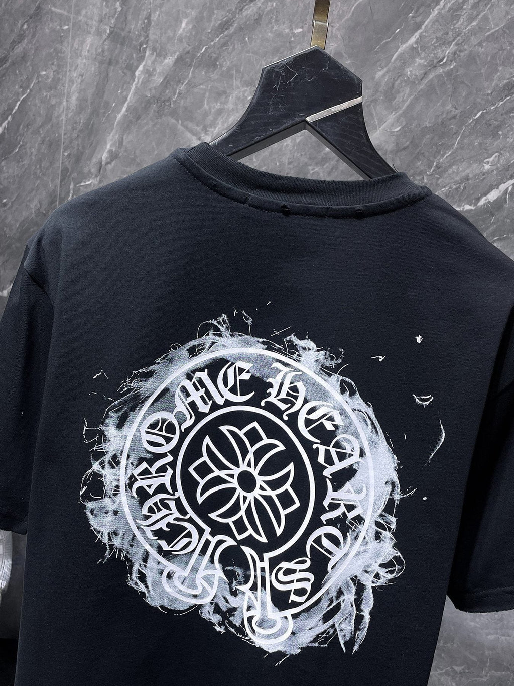 Chrome Hearts Cross Floral Back Graphic T-Shirt — detail
