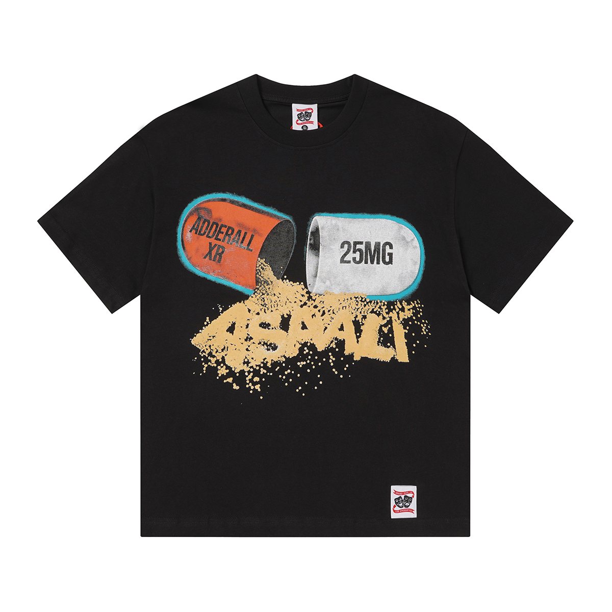 ASAALL Black Distressed Graphic T-Shirt — hero