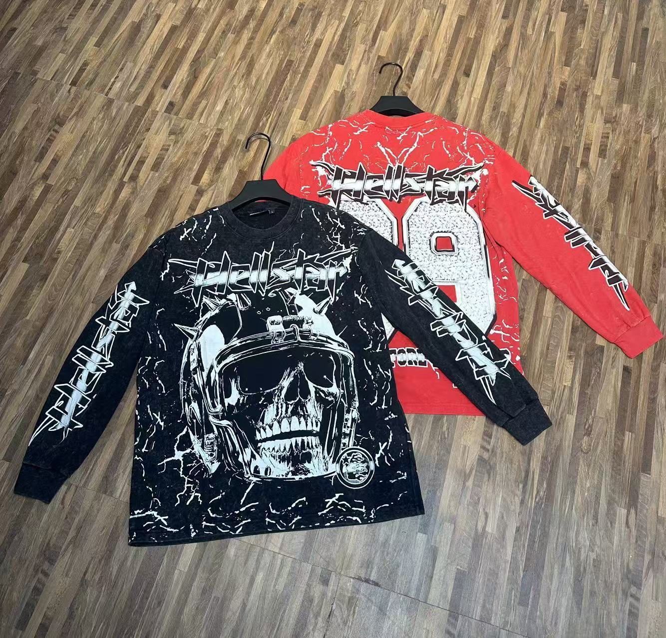 Hellstar Skull 69 Graphic Long-Sleeve T-Shirt — context