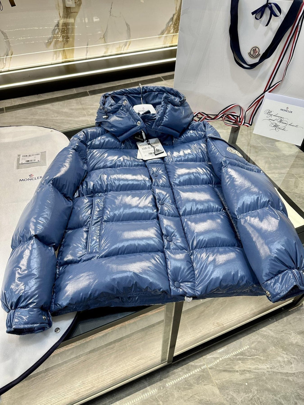 Moncler Maya Hooded Puffer Coat — front
