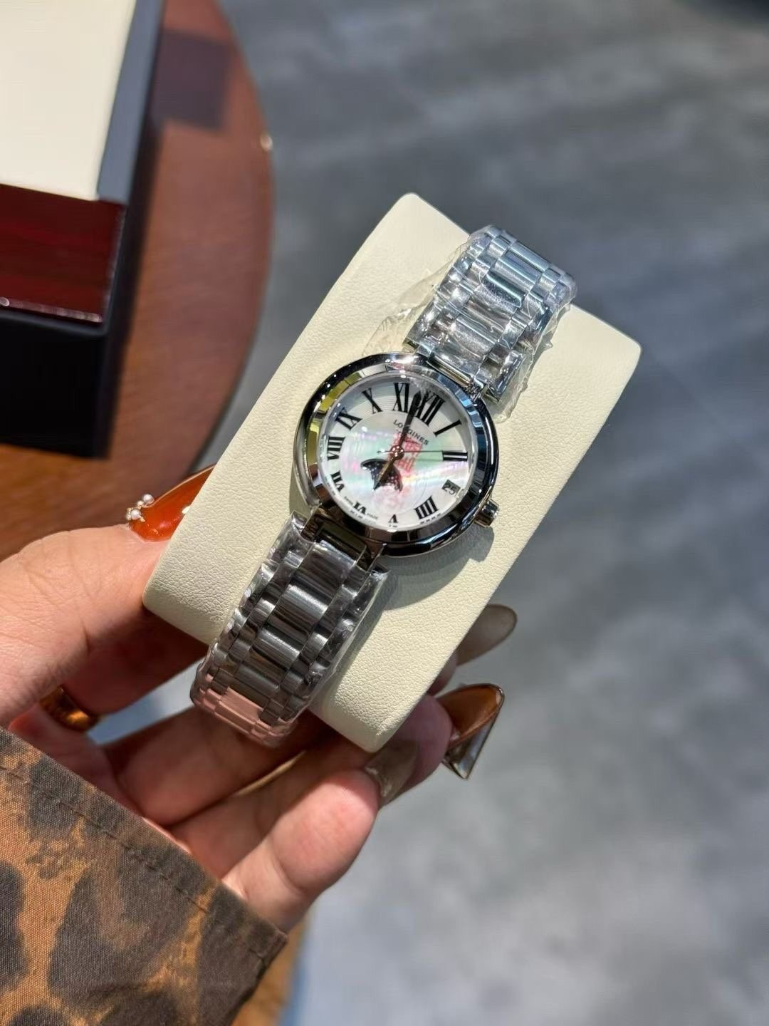 Longines Mother-of-Pearl Moonphase Watch — hero