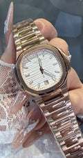 Patek Philippe White Dial Rose Gold Watch — hero