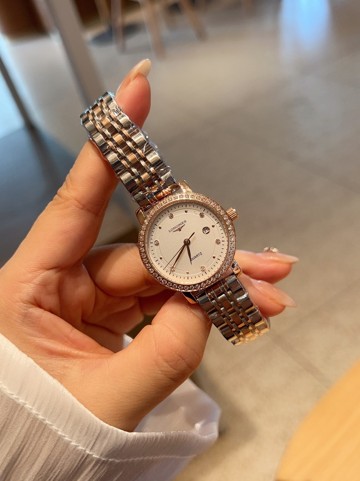 Longines Rose Gold Bracelet Watch — hero