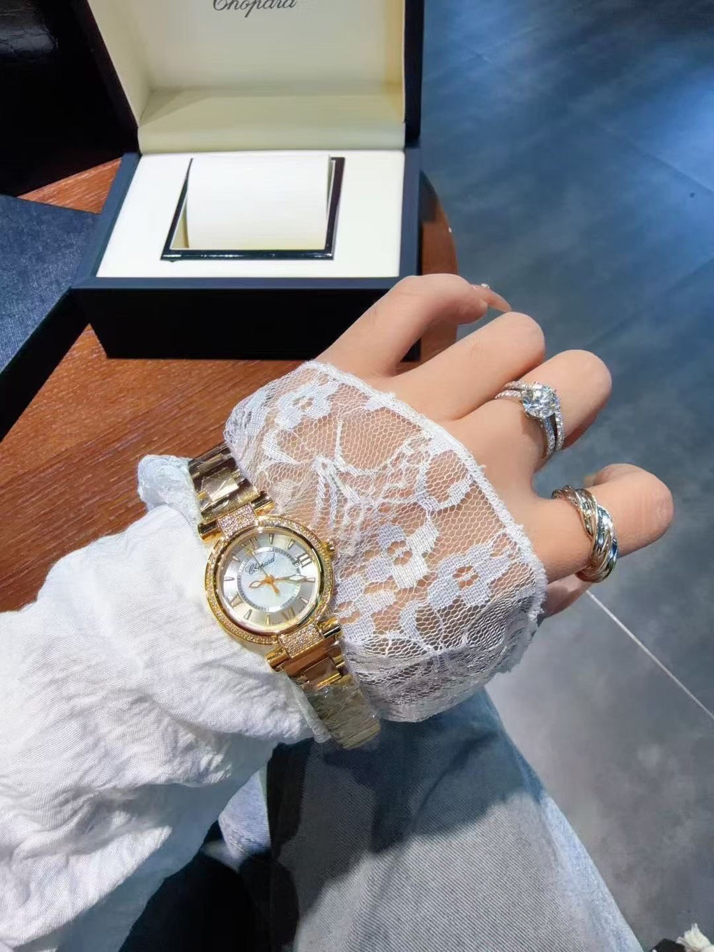 Chopard Two-Tone White Dial Watch — model
