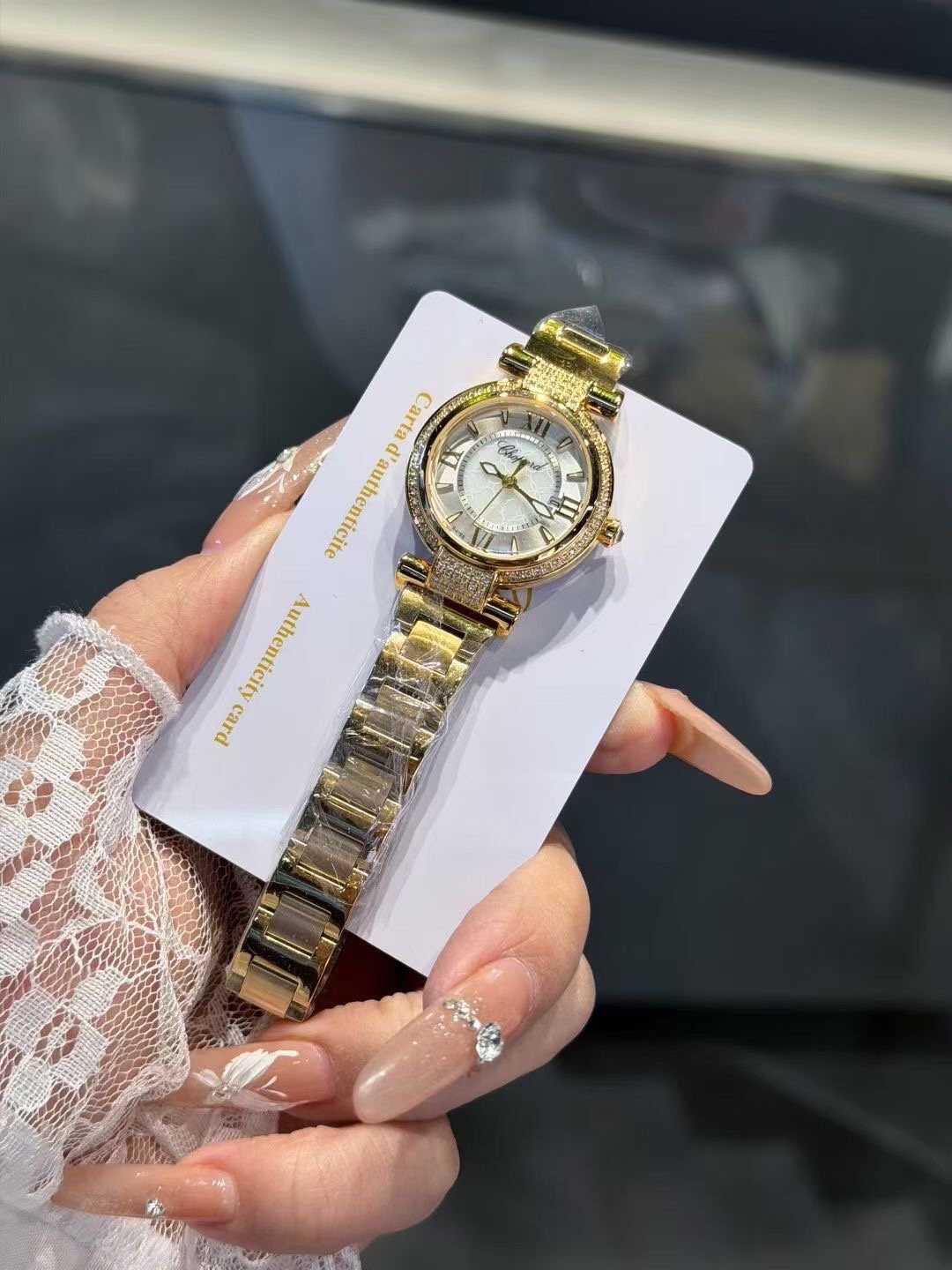 Chopard Two-Tone White Dial Watch — front