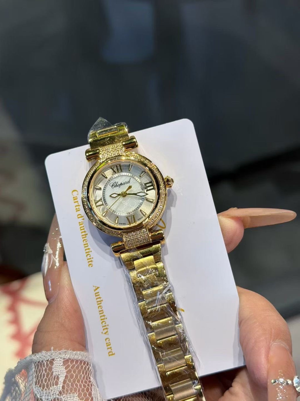 Chopard Two-Tone White Dial Watch — front