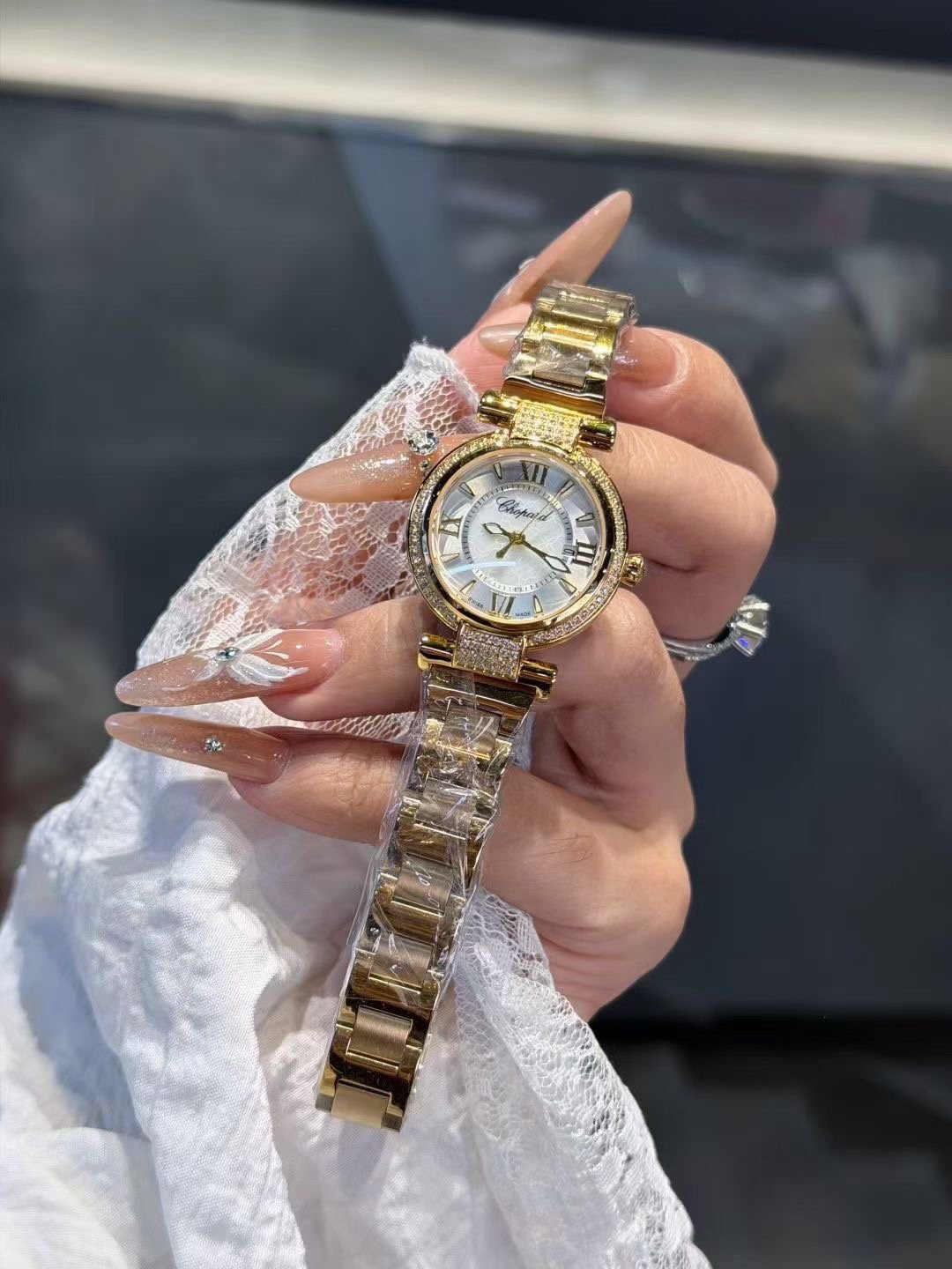 Chopard Two-Tone White Dial Watch — front