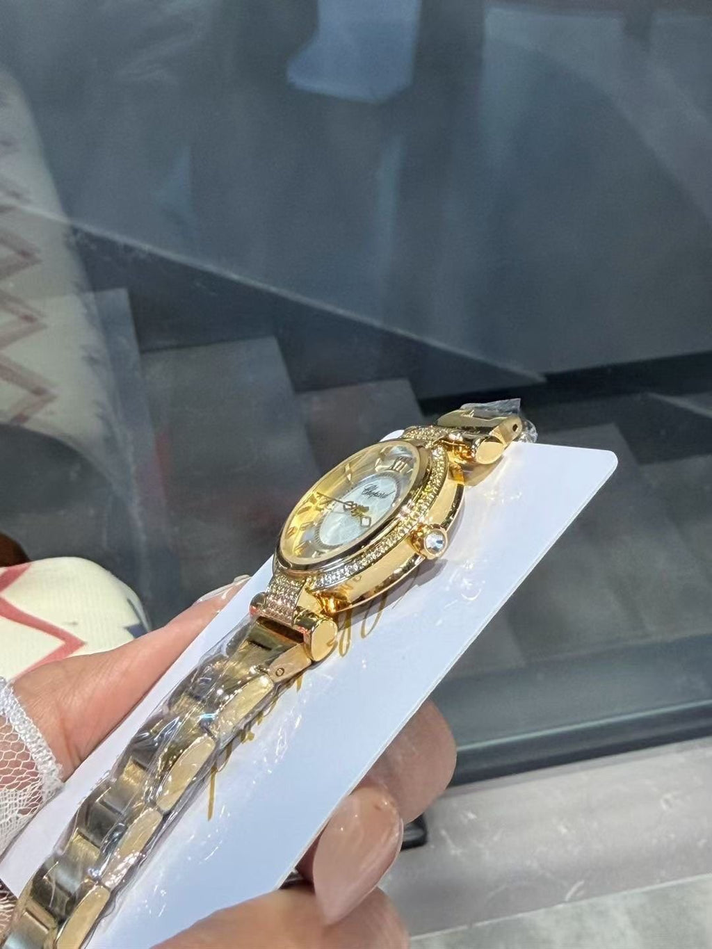 Chopard Two-Tone White Dial Watch — side
