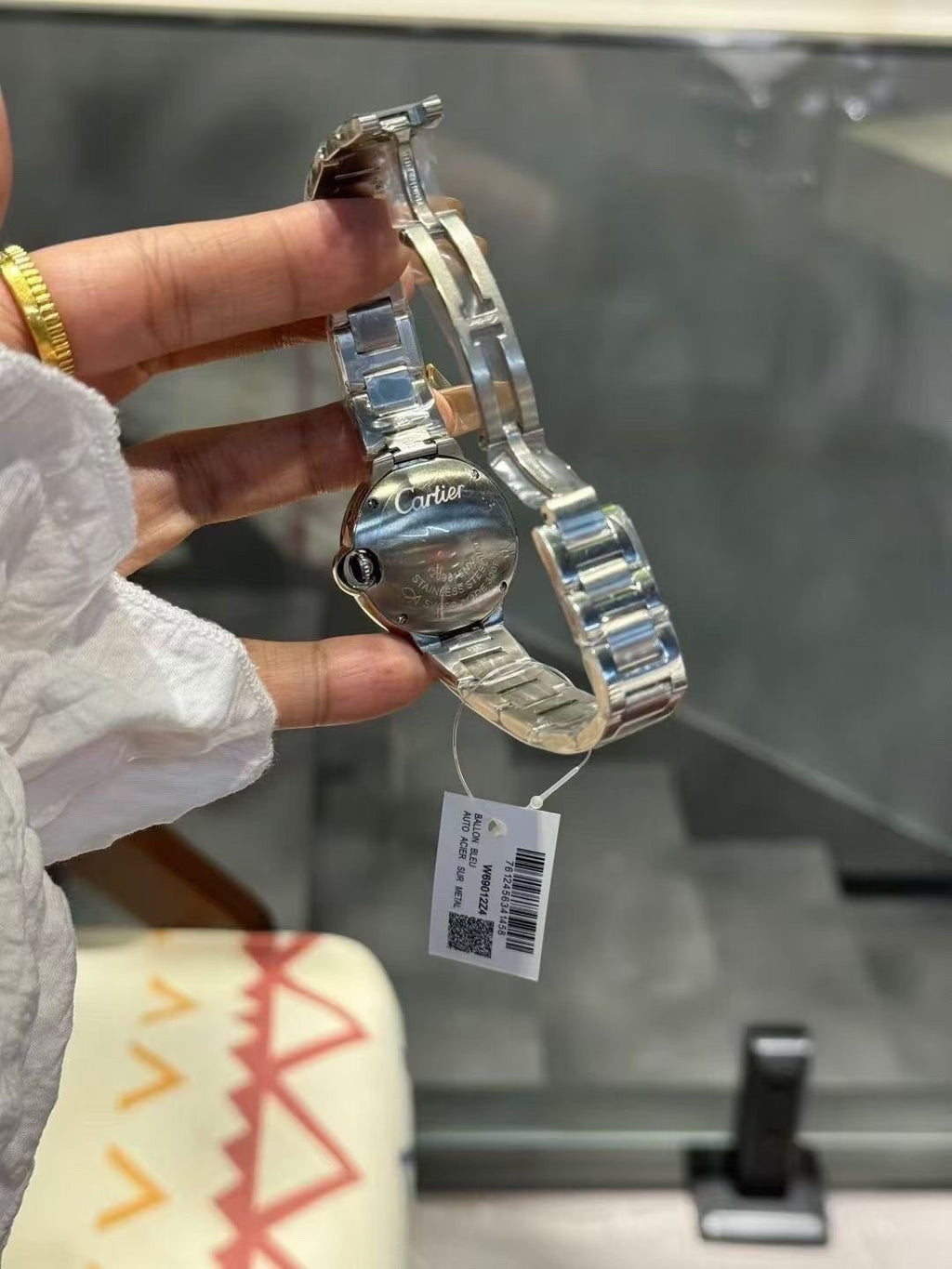 Cartier Pink Dial Bracelet Watch — side