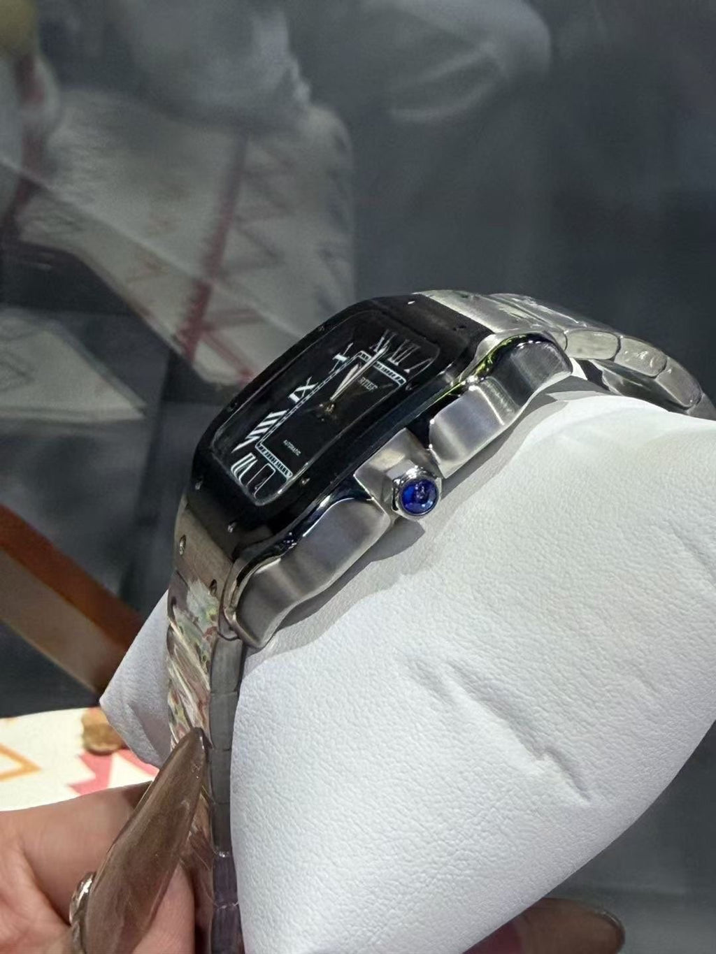 Cartier Black Dial Bracelet Watch — side