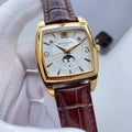 Patek Philippe Gold-Tone Brown Leather Watch — hero