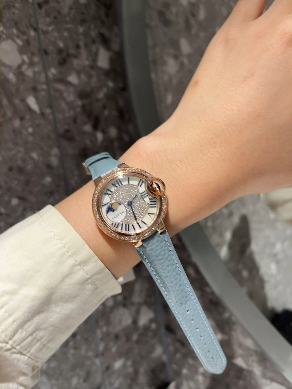 Cartier Light Blue Strap Watch — model