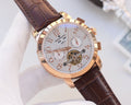PATEK PHILIPPE Rose Gold Brown White Dial Strap Watch — hero