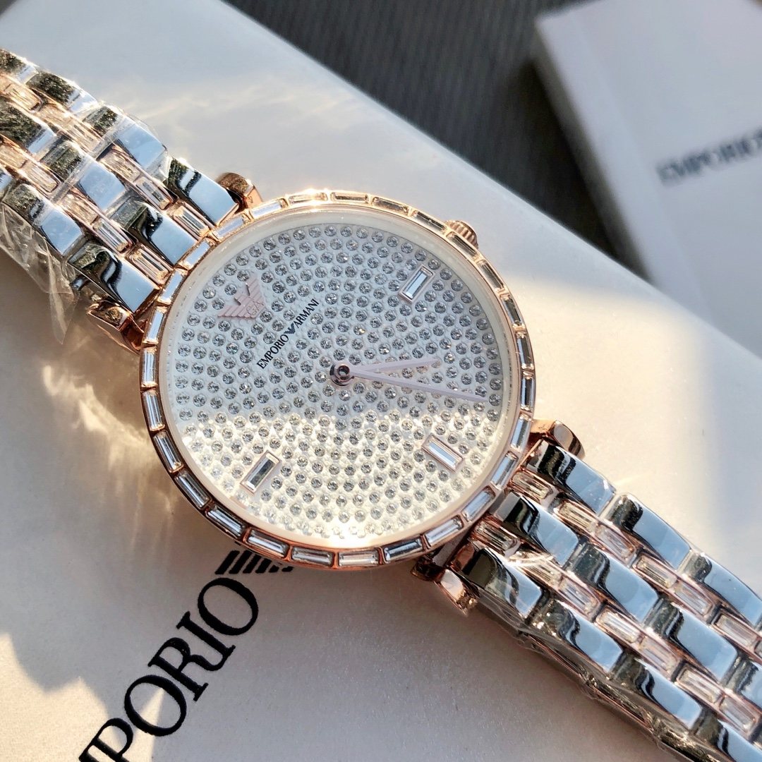 EMPORIO ARMANI Crystal Dial Watch — hero