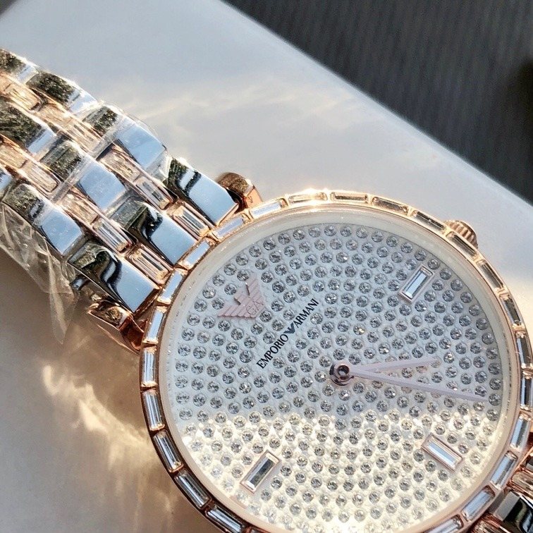 EMPORIO ARMANI Crystal Dial Watch — front