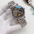 Gray Skeleton Dial Silver Bracelet Watch — hero