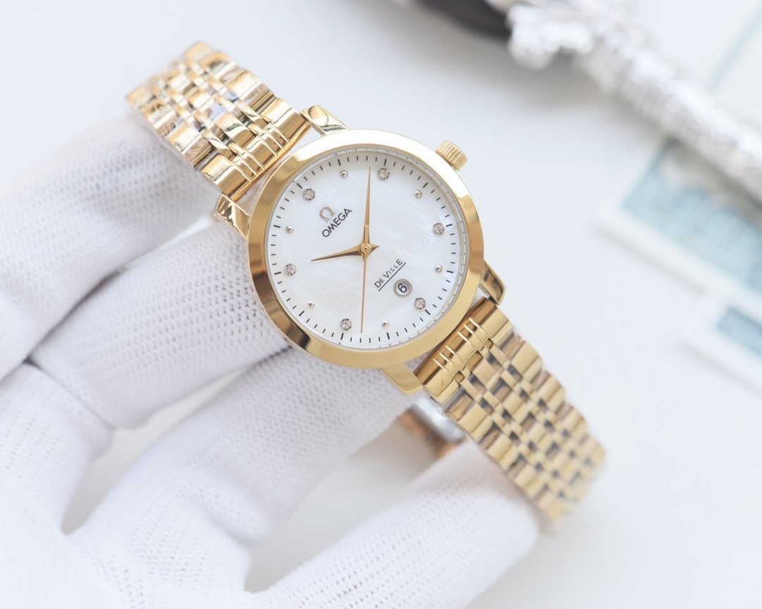Longines Gold White Dial Bracelet Watch — hero
