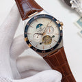 Patek Philippe Open-Heart Brown Leather Watch — hero