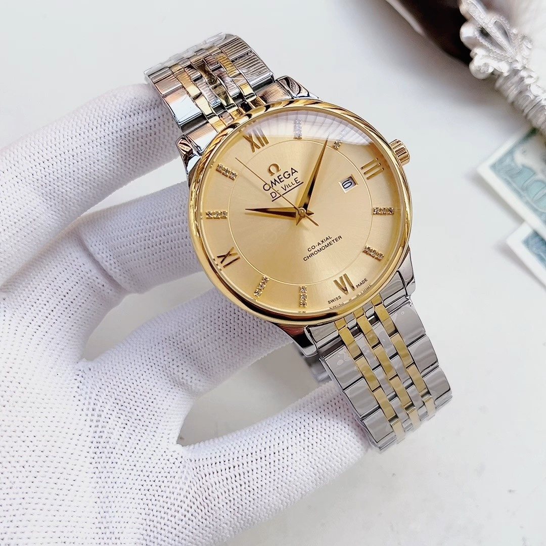 OMEGA Two-Tone Champagne Dial Watch — hero