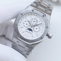 Audemars Piguet Silver White Dial Bracelet Watch — hero