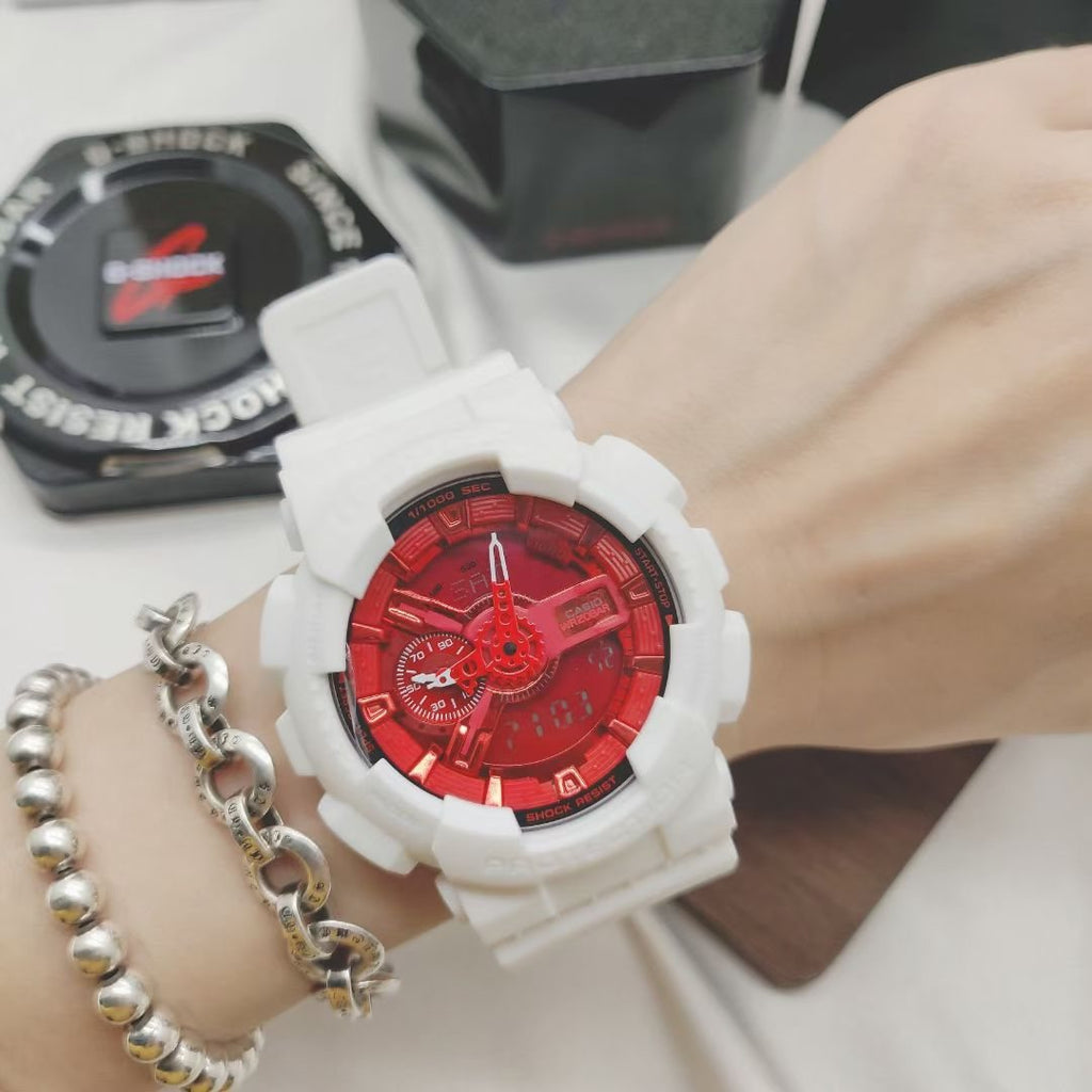 CASIO White Red Dial Watch — model