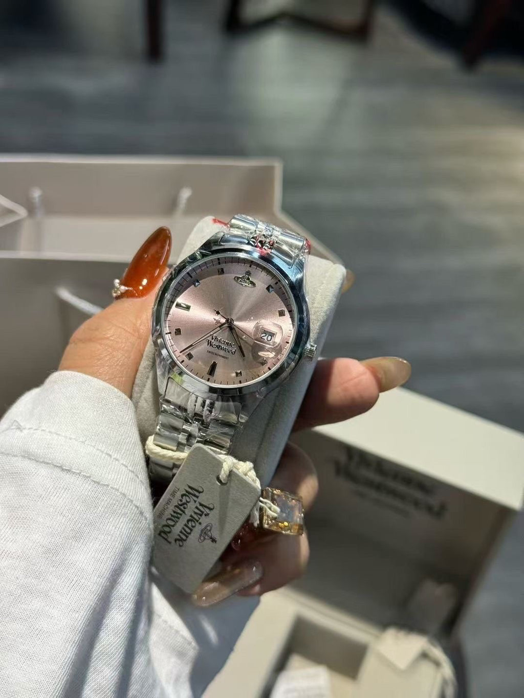 Vivienne Westwood Pink Dial Watch — front