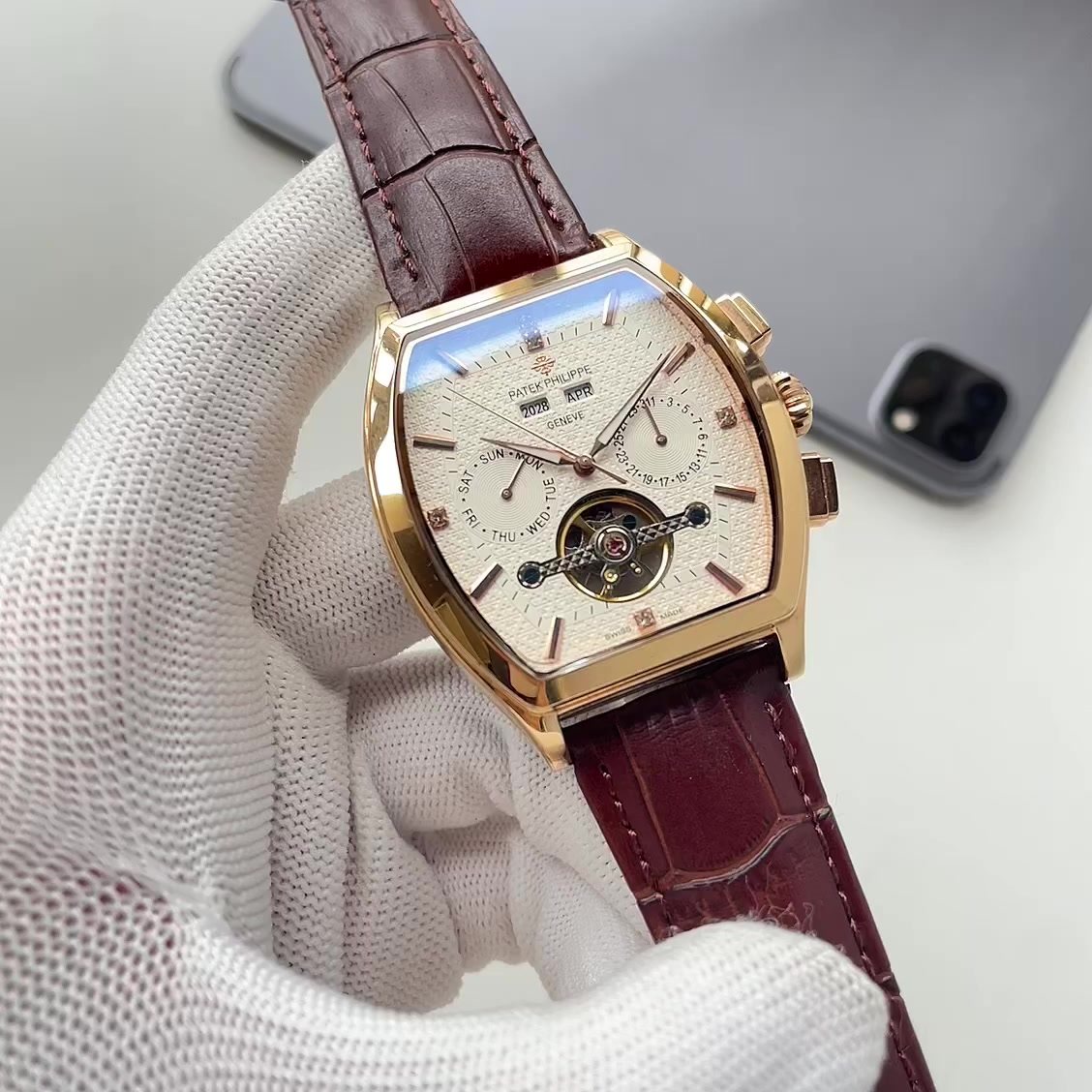 Patek Philippe Square Open-Heart Watch — hero