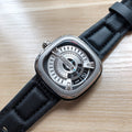 SEVENFRIDAY Black Leather Strap Watch — hero