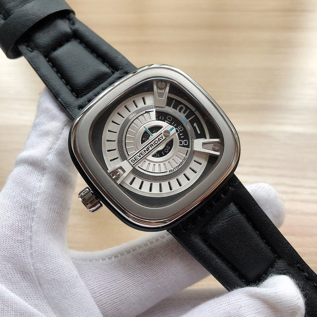 SEVENFRIDAY Black Leather Strap Watch — model