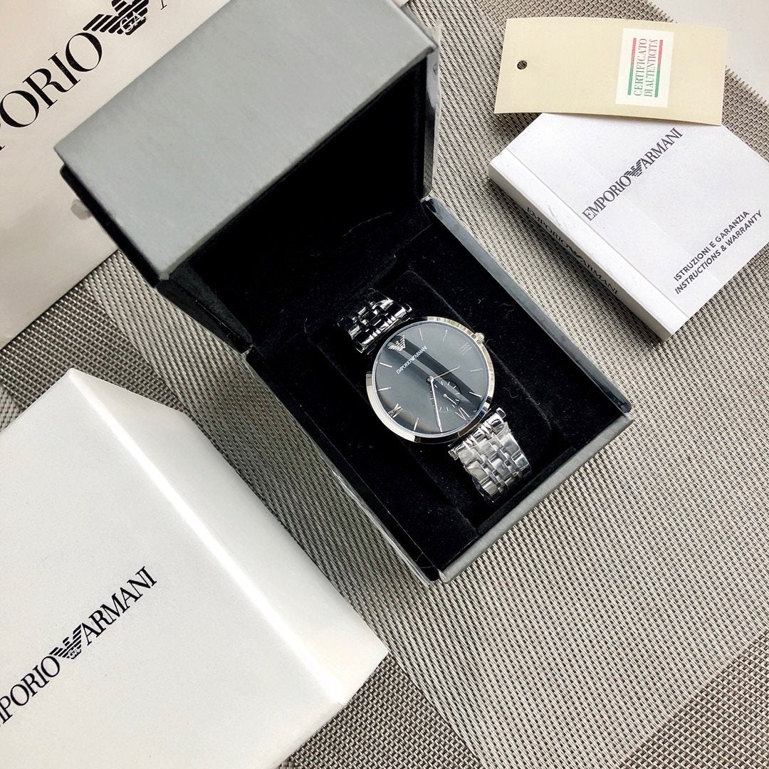 EMPORIO ARMANI Dark Gray Dial Watch — front