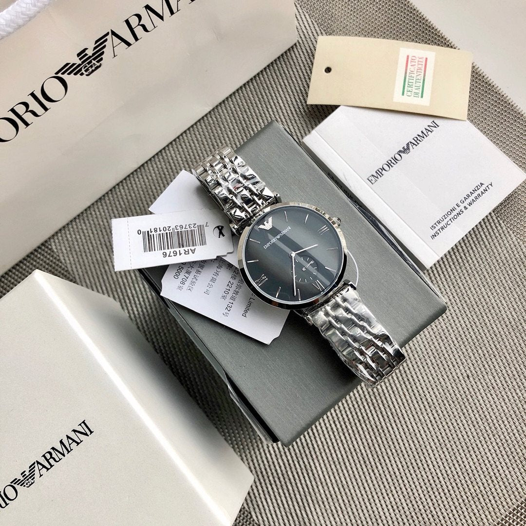 EMPORIO ARMANI Dark Gray Dial Watch — front