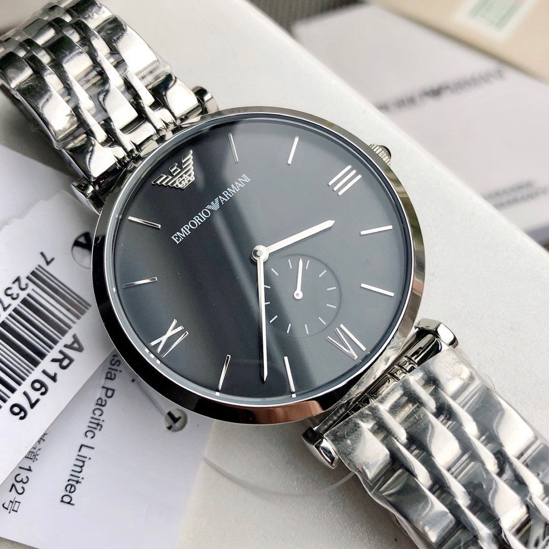 EMPORIO ARMANI Dark Gray Dial Watch — detail